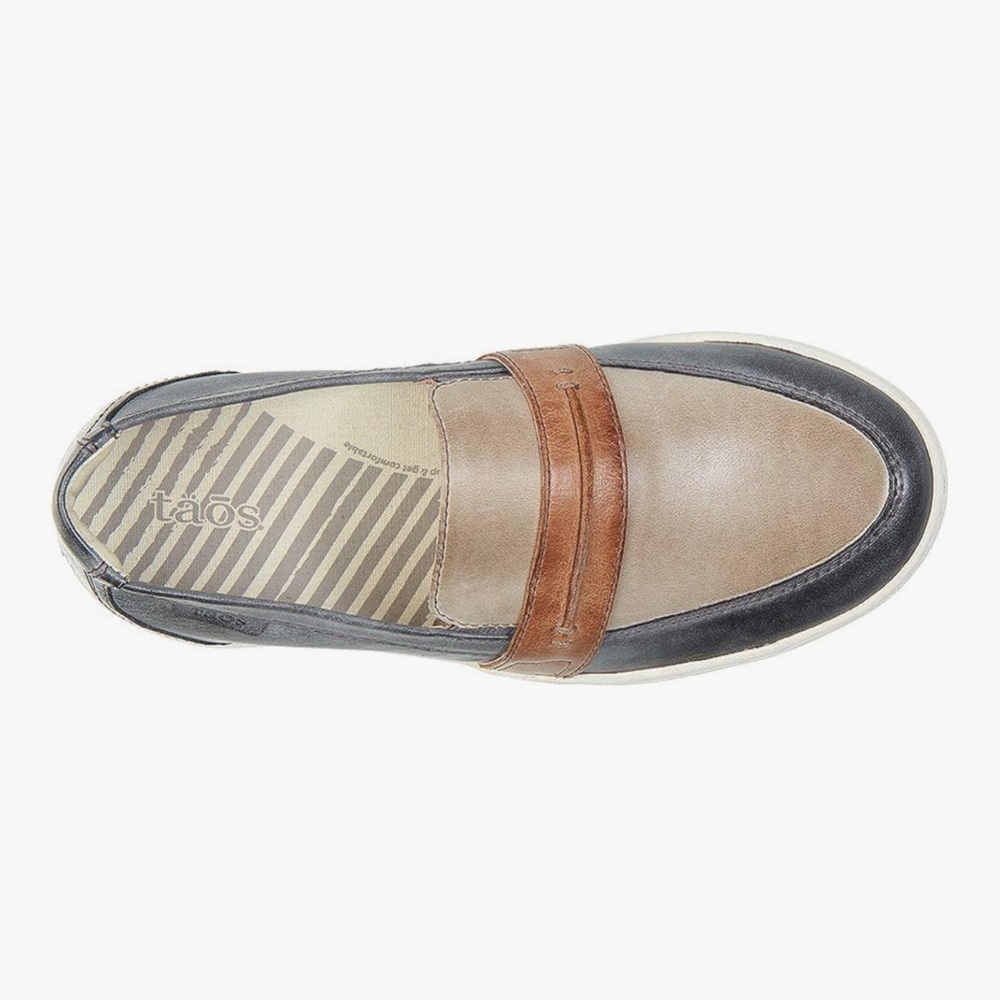 Taos Footwear Upward Steel/Taupe Women’s Leather Loafers, NEW, Size 9 - Picture 7 of 10